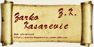 Žarko Kašarević vizit kartica